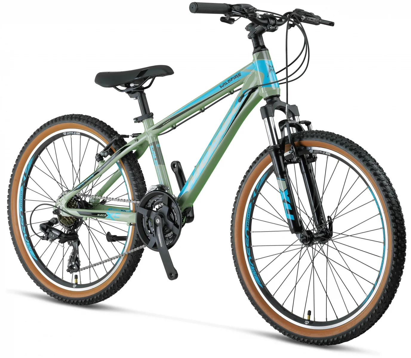 MOSSO WILDFIRE M-24-V ERKEK DAĞ BİSİKLETİ 330H 24 JANT 21 VİTES MAT YEŞİL