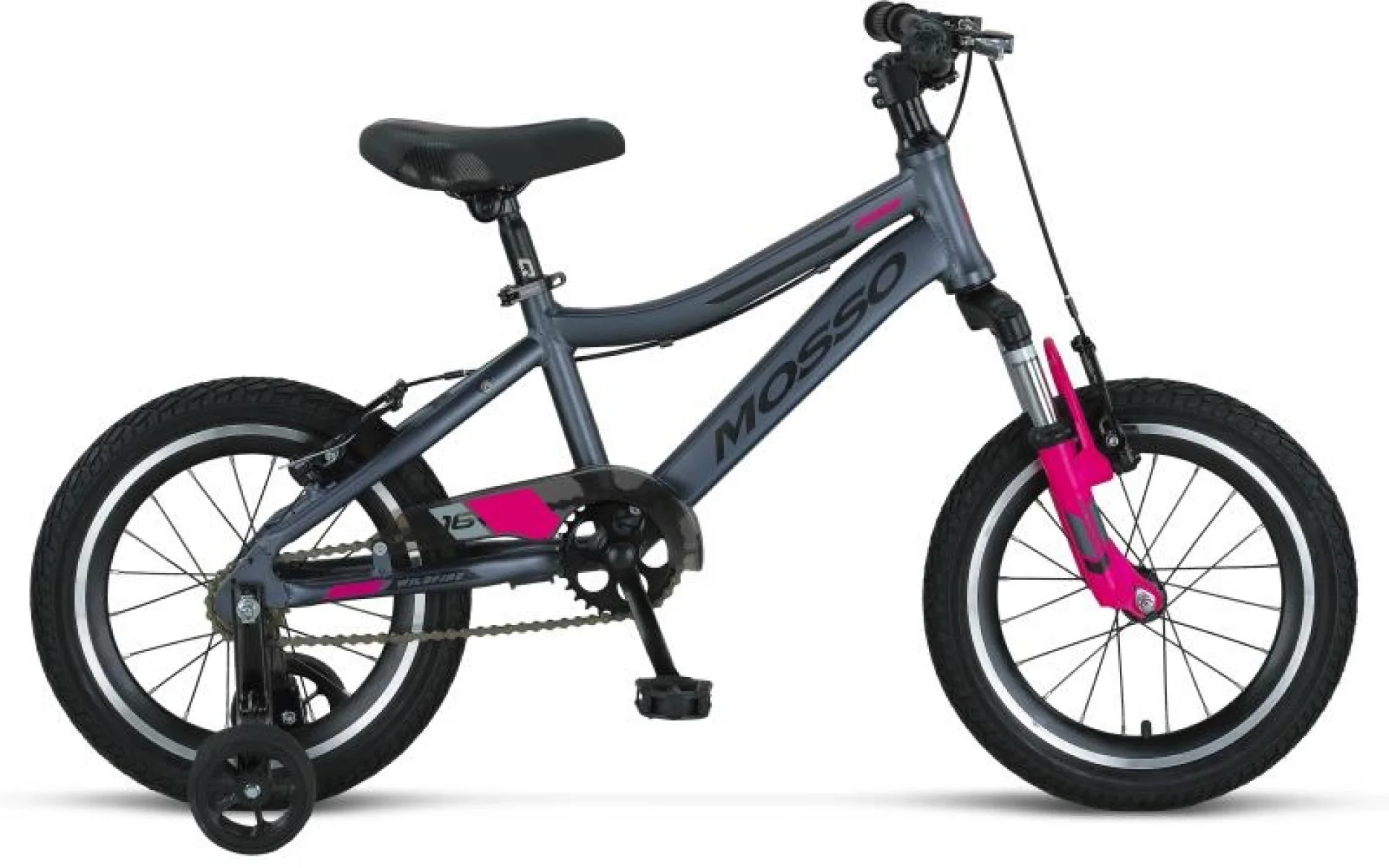 MOSSO WILDFIRE L-16-V KIZ ÇOCUK BİSİKLETİ  255H V 16 JANT ANTRASİT PEMBE