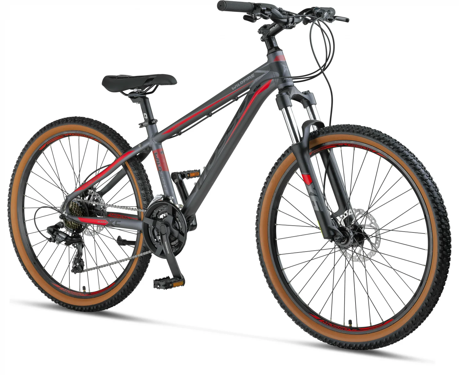 MOSSO WILDFIRE M-26-H ERKEK DAĞ BİSİKLETİ 355H HD 26 JANT 21 VİTES MAT ANTRASİT