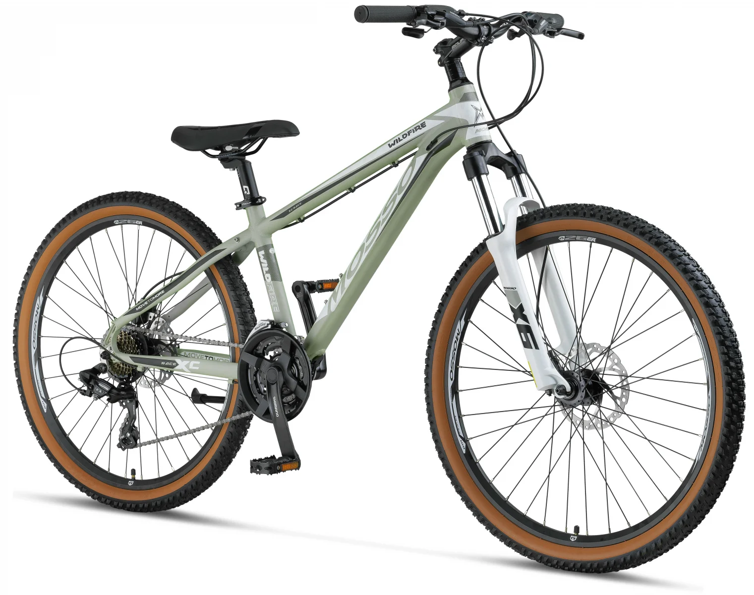 MOSSO WILDFIRE M-26-H ERKEK DAĞ BİSİKLETİ 355H HD 26 JANT 21 VİTES MAT GRİ