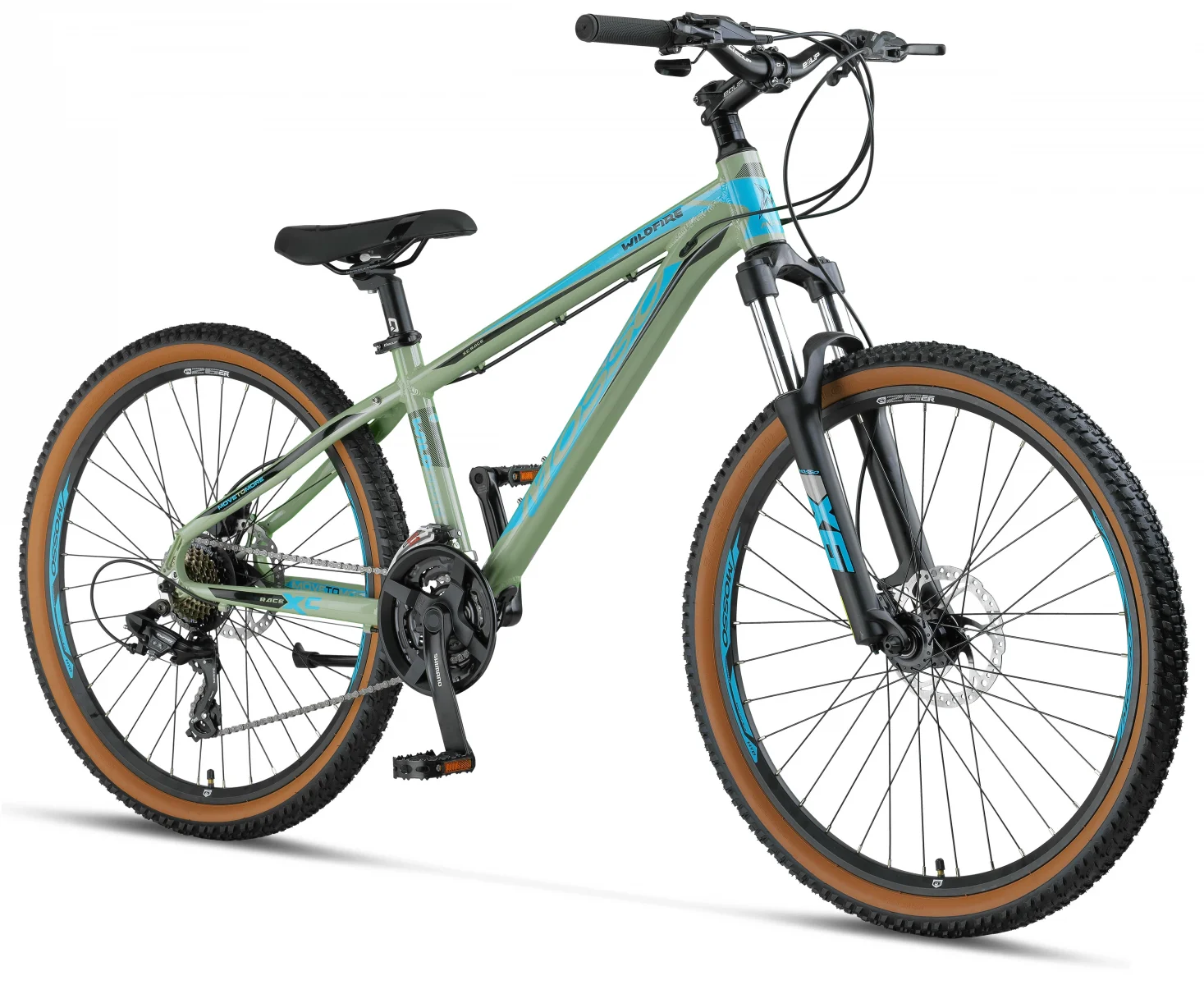 MOSSO WILDFIRE M-26-H ERKEK DAĞ BİSİKLETİ 355H HD 26 JANT 21 VİTES MAT YEŞİL