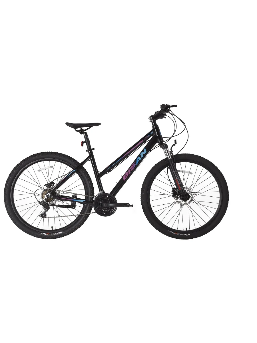 BİSAN ATHENA KADIN DAĞ BİSİKLETİ 43CM HD 26 JANT 21 VİTES PARLAK SİYAH MAVİ MOR