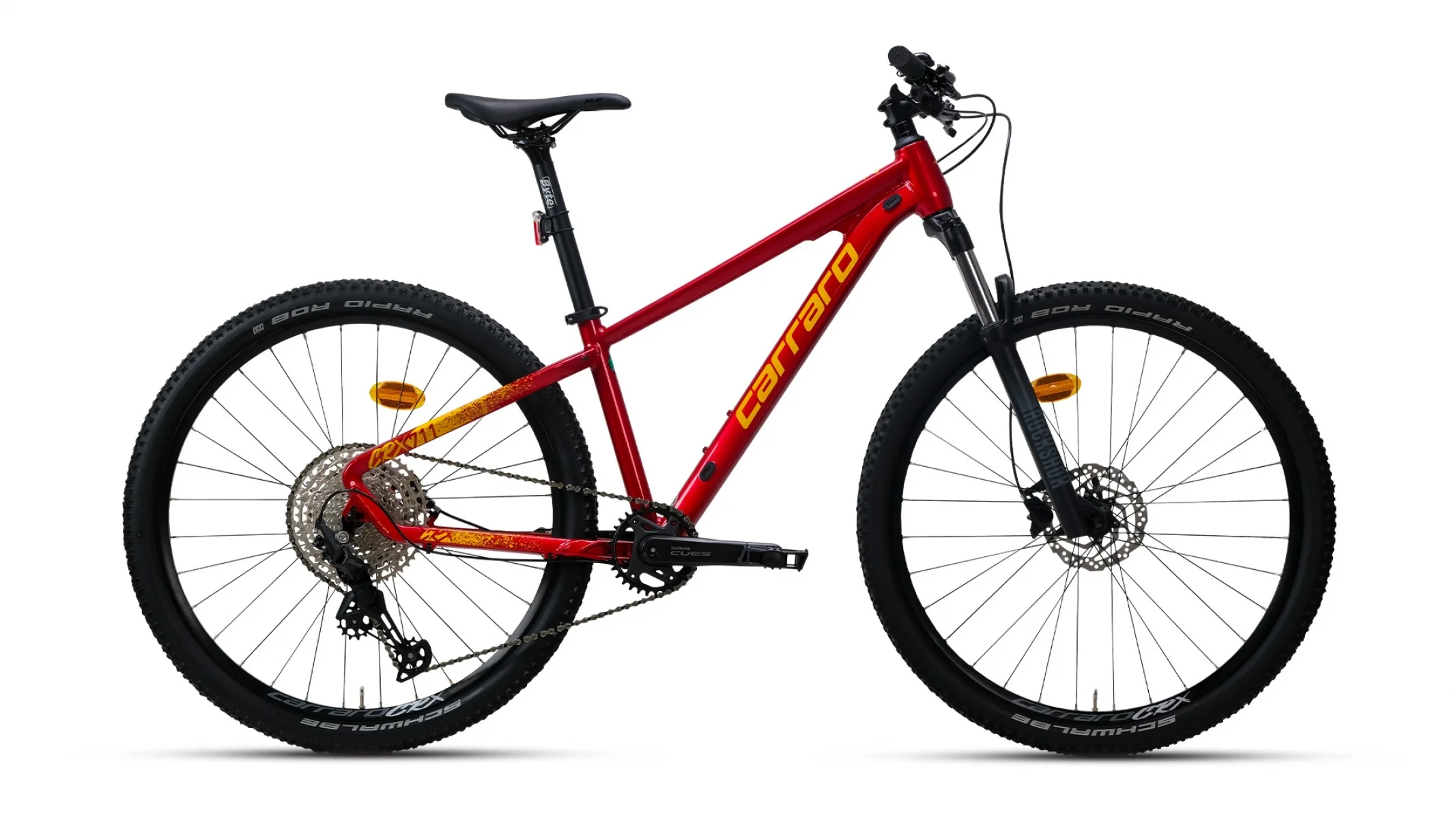 CARRARO CRX 711 ERKEK DAĞ BİSİKLETİ 360H HD 27.5 JANT 11 VİTES KROM KIRMIZI ŞEFTALİ