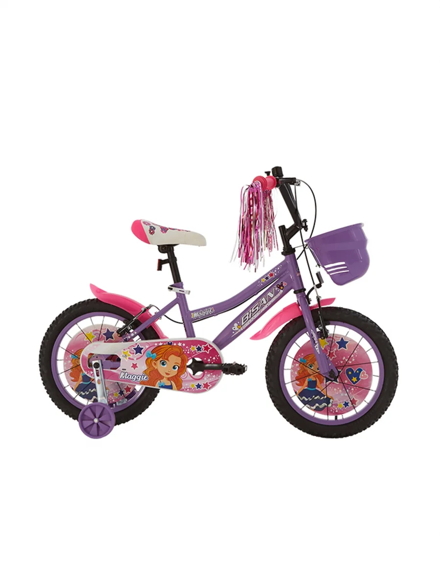 BİSAN MAGGIE KIZ ÇOCUK BİSİKLETİ 26CM V 16 JANT LİLA BEYAZ
