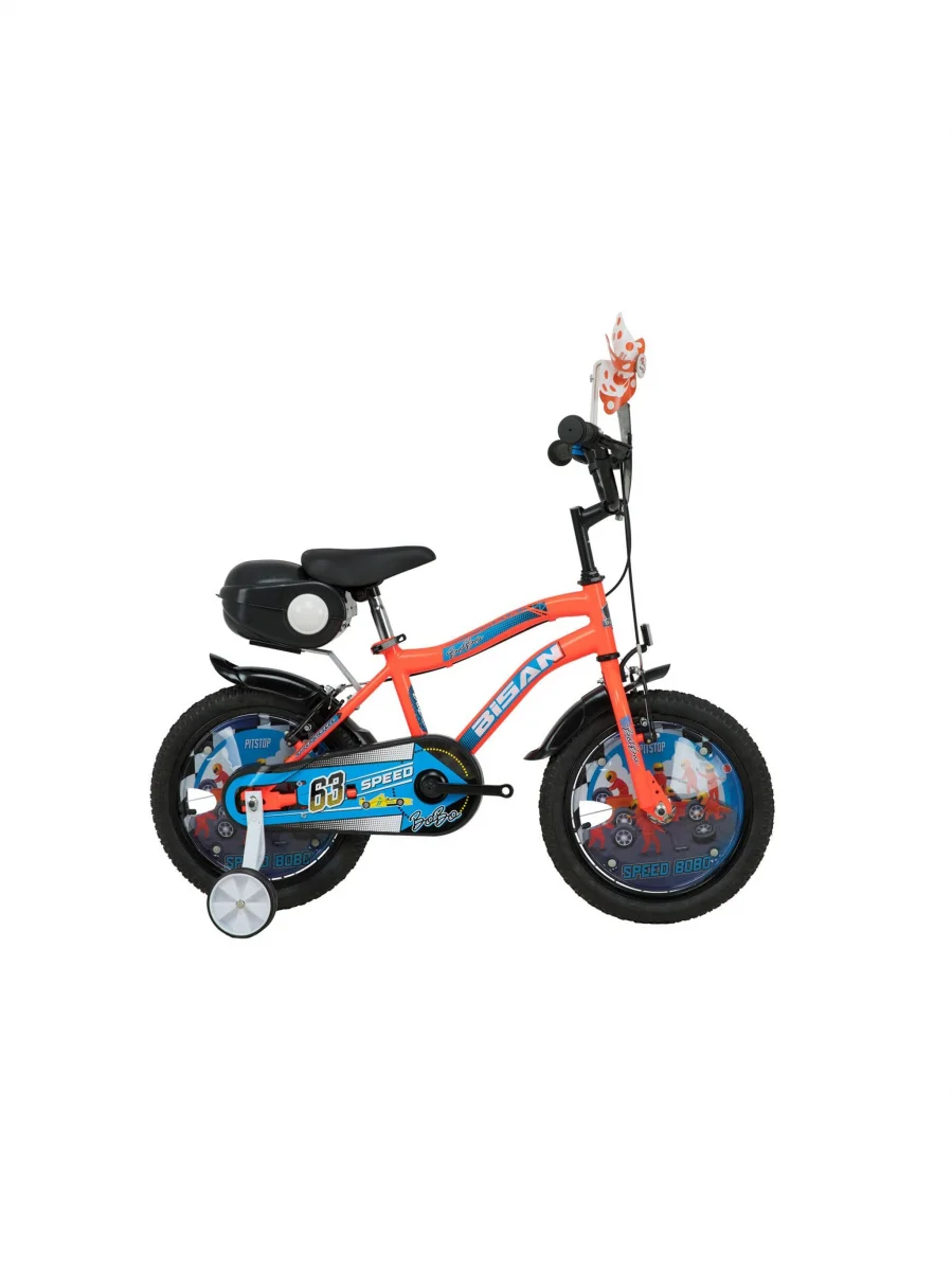 BİSAN BOBO ÇOCUK BİSİKLETİ 26CM 16 JANT NEON TURUNCU MAVİ