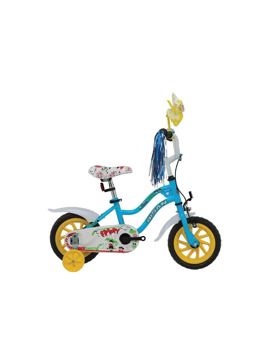 BİSAN HAPPY ERKEK ÇOCUK BİSİKLETİ 21CM V 12 JANT AÇIK MAVİ YEŞİL