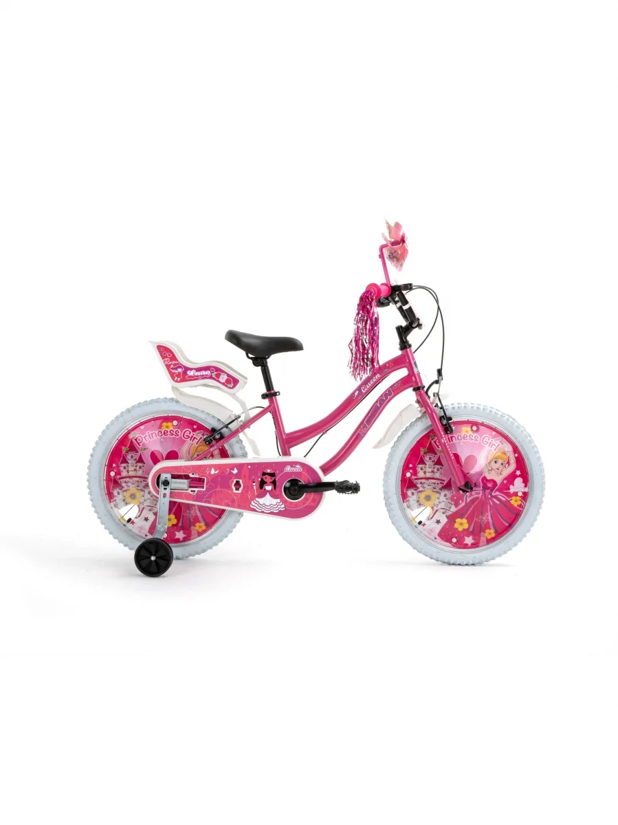 BİSAN QUEEN KIZ ÇOCUK BİSİKLETİ 30CM V 20 JANT METALİK PEMBE PEMBE
