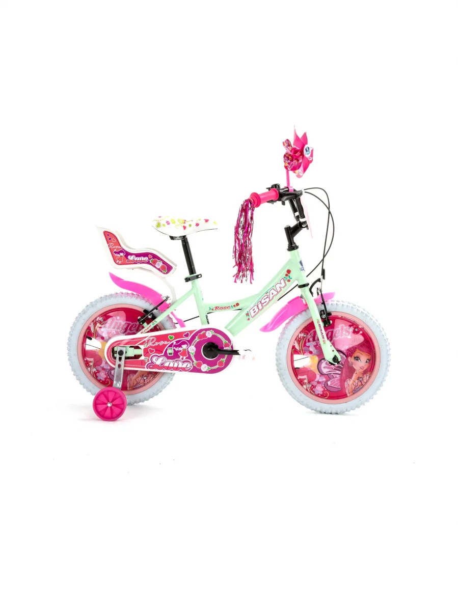 BİSAN ROSE KIZ ÇOCUK BİSİKLETİ 26CM V 16 JANT MİNT YEŞİL PEMBE