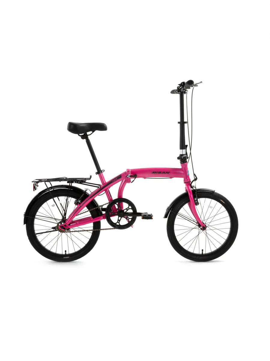 BİSAN TWIN KATLANIR BİSİKLET 32CM V 20 JANT 1 VİTES METALİK PEMBE PEMBE SİYAH