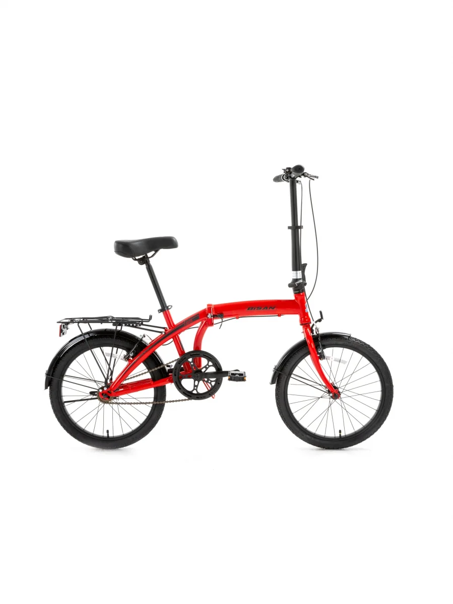 BİSAN TWIN KATLANIR BİSİKLET 32CM V 20 JANT 1 VİTES KIRMIZI SİYAH