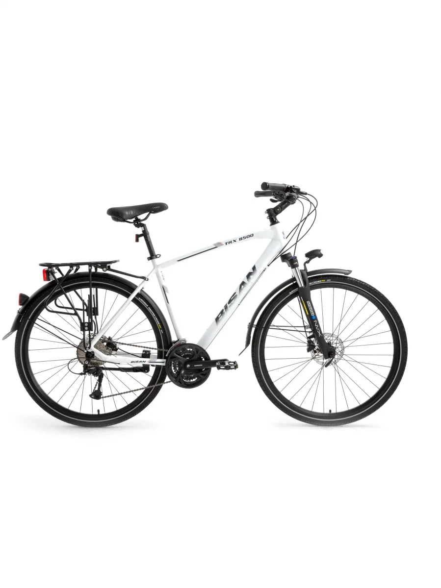BİSAN TRX 8500 CITY ERKEK ŞEHİR BİSİKLETİ 46CM HD 28 JANT 27 VİTES MAT BEYAZ LACİVERT