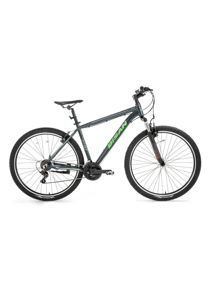 BİSAN ATLAS ERKEK DAĞ BİSİKLETİ 43CM V 26 JANT 21 VİTES PARLAK GRİ YEŞİL