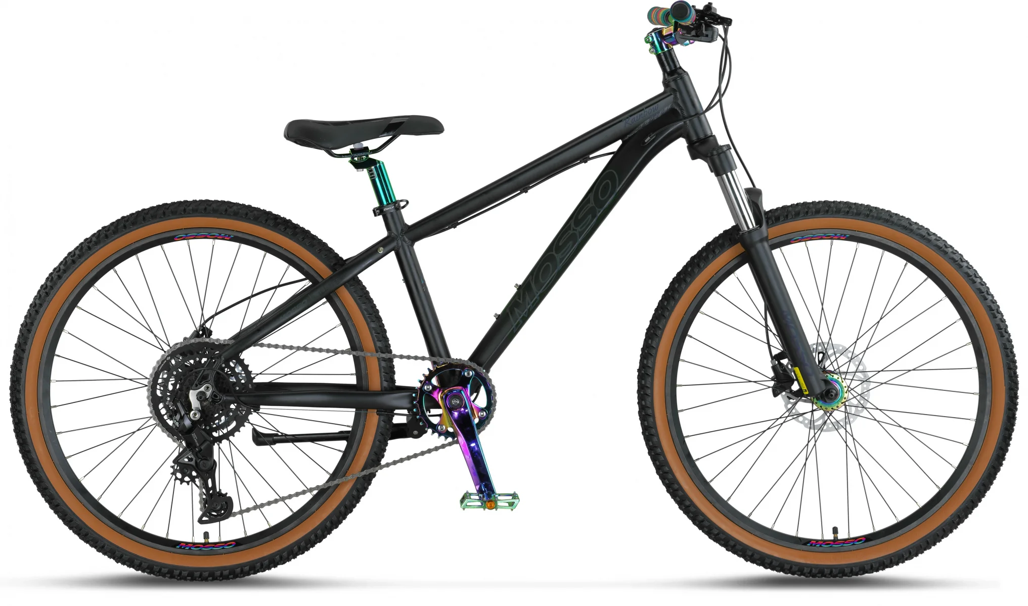 MOSSO RAINBOW 26 CUES HD ERKEK DAĞ BİSİKLETİ 356H 26 JANT 9 VİTES MAT BLACK