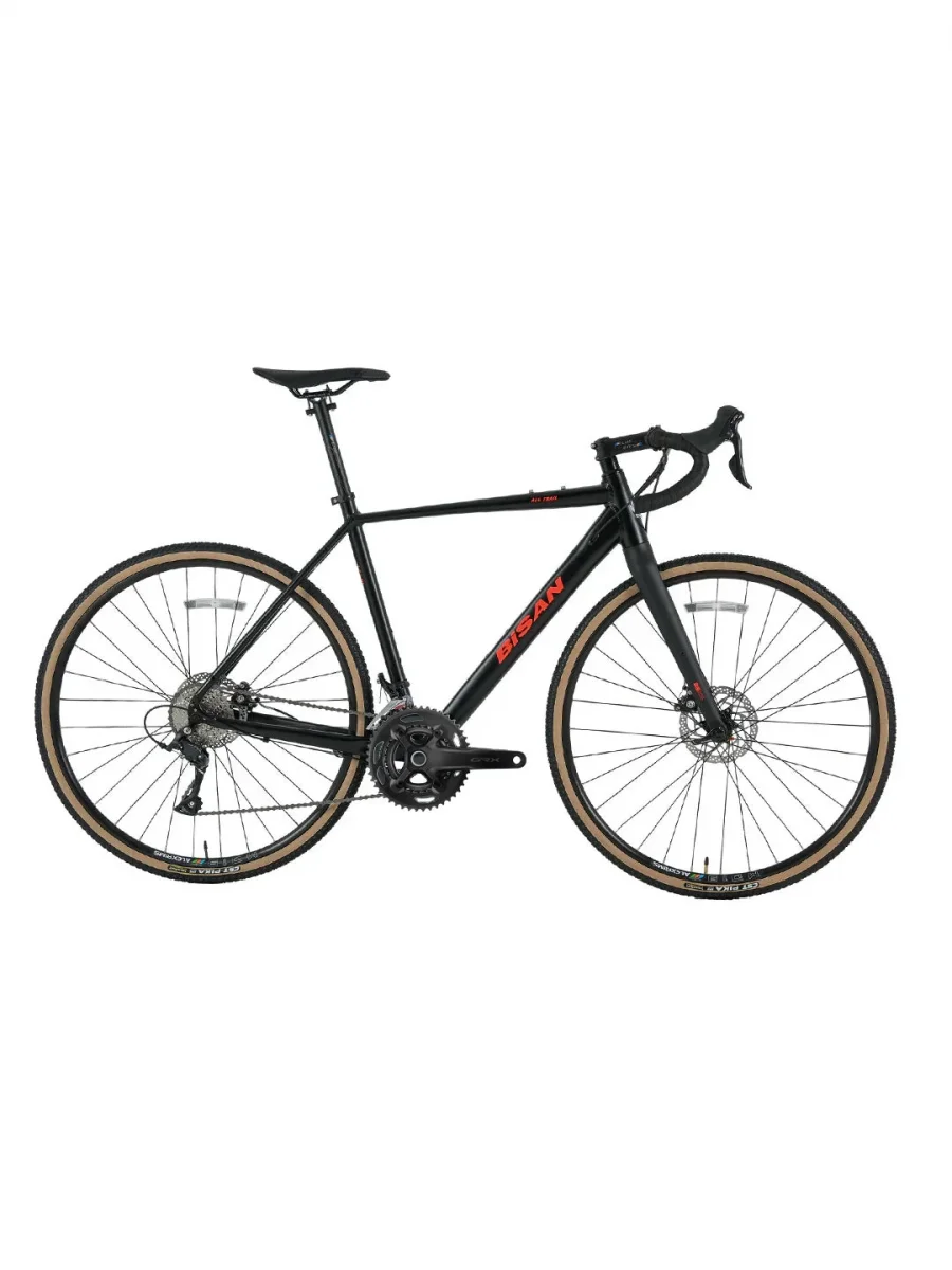 BİSAN ALL TRAIL GRX400 ERKEK YARIŞ BİSİKLETİ 500H HD 28 JANT 20 VİTES MAT SİYAH KIRMIZI