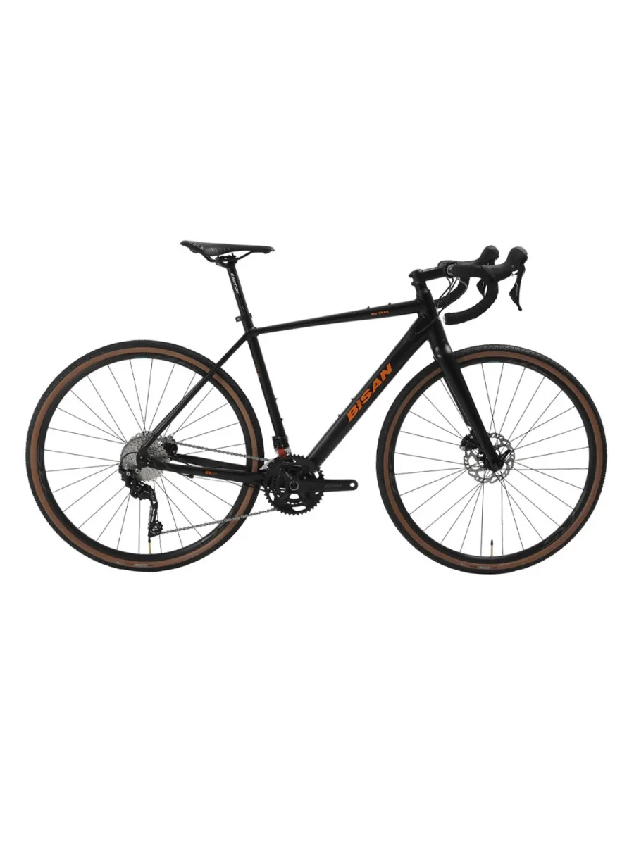BİSAN ALL TRAIL GRX600 ERKEK YARIŞ BİSİKLETİ 520H HD 28 JANT 22 VİTES MAT SİYAH TURUNCU