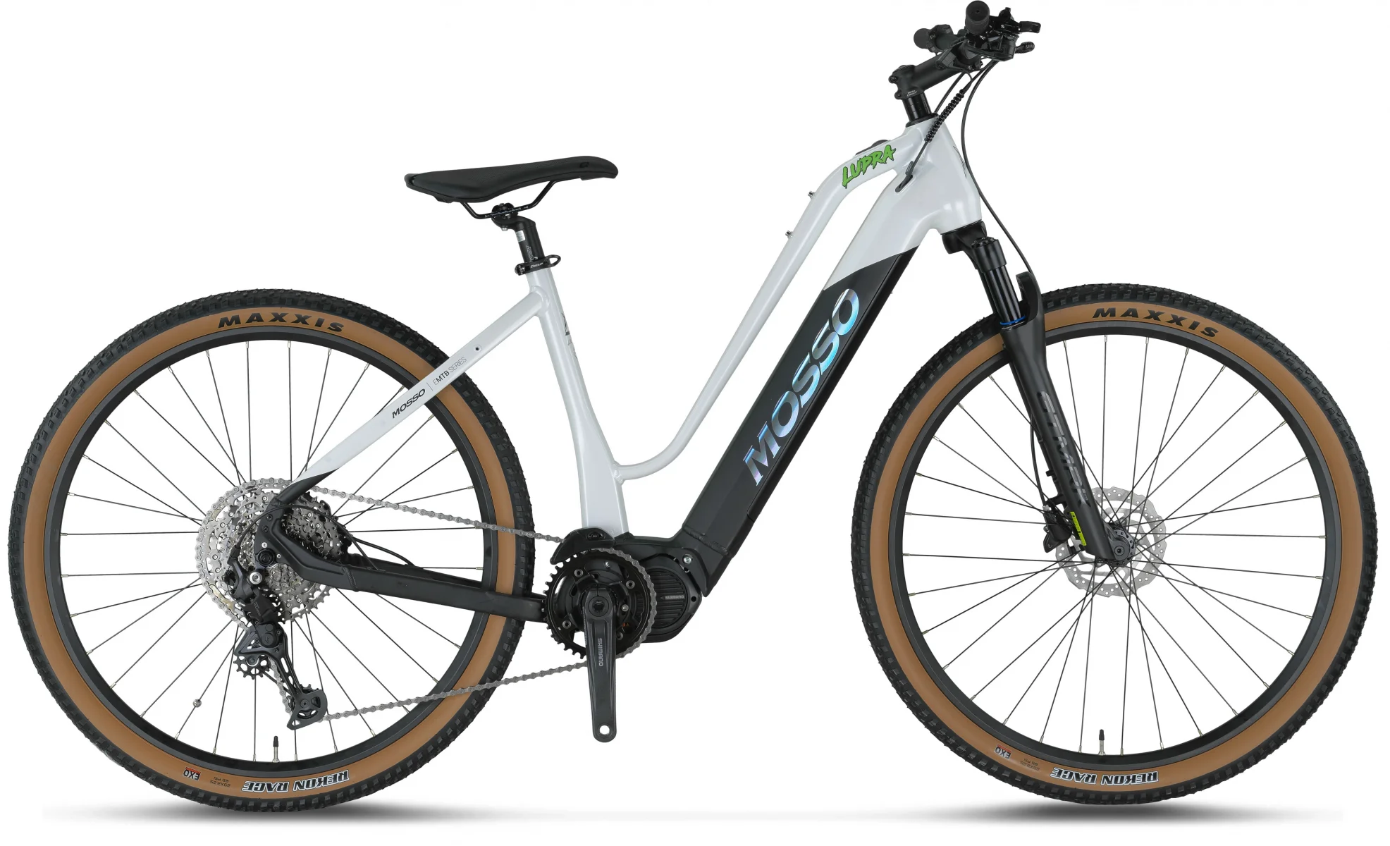 MOSSO E-LUPRA ELEKTRİKLİ KADIN DAĞ BİSİKLET 430H HD 28 JANT 11 VİTES WHITE BLACK