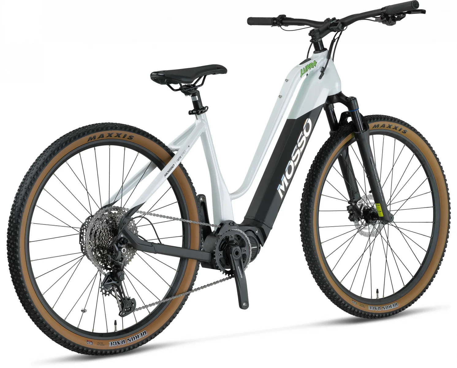 MOSSO E-LUPRA ELEKTRİKLİ KADIN DAĞ BİSİKLET 430H HD 28 JANT 11 VİTES WHITE BLACK