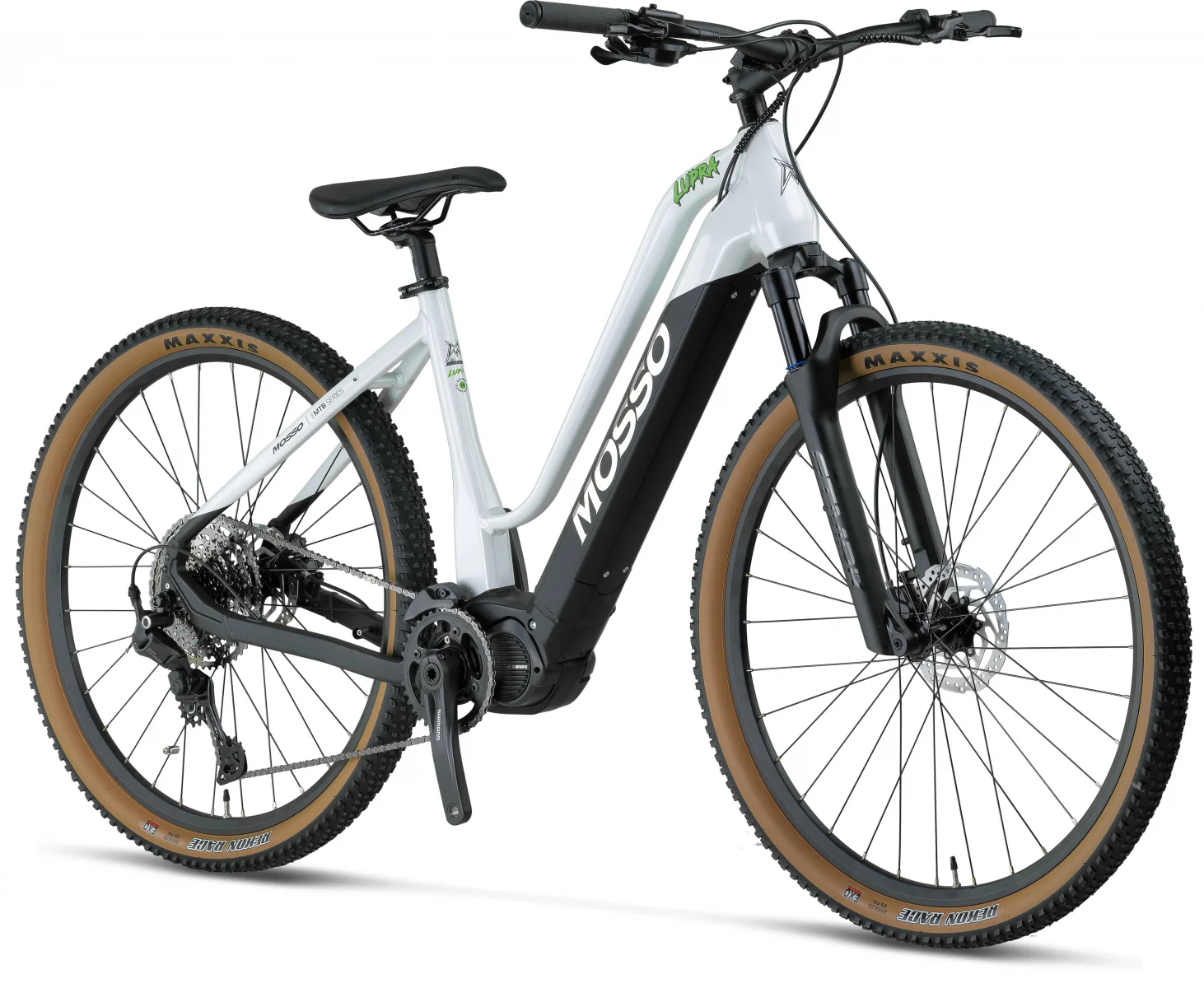 MOSSO E-LUPRA ELEKTRİKLİ KADIN DAĞ BİSİKLET 430H HD 28 JANT 11 VİTES WHITE BLACK