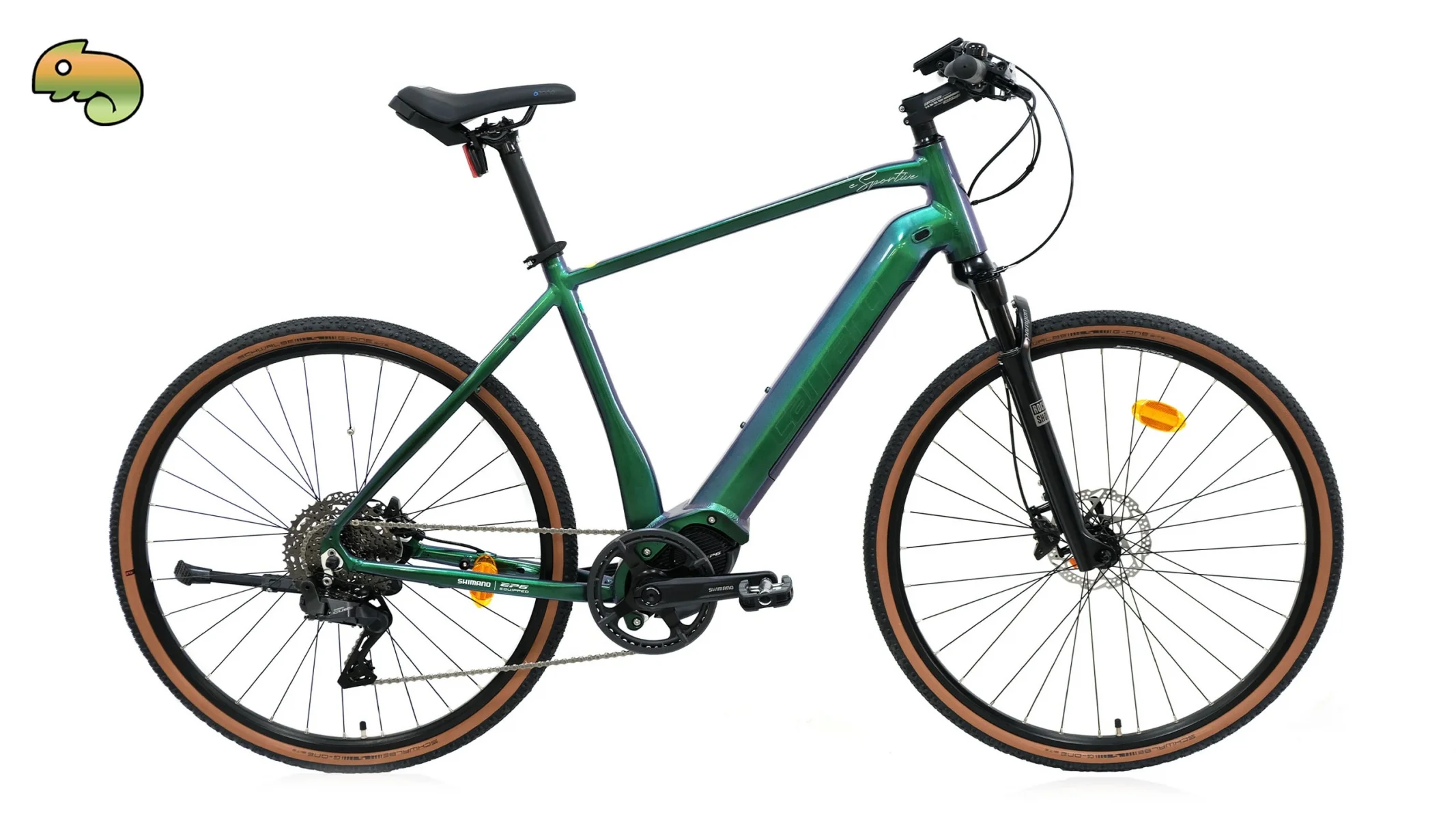 CARRARO E-SPORTIVE X PRO ERKEK ŞEHİR BİSİKLETİ 520H HD 28 JANT 10 VİTES DI2 MET.YEŞİL TURUNCU GÜMÜŞ