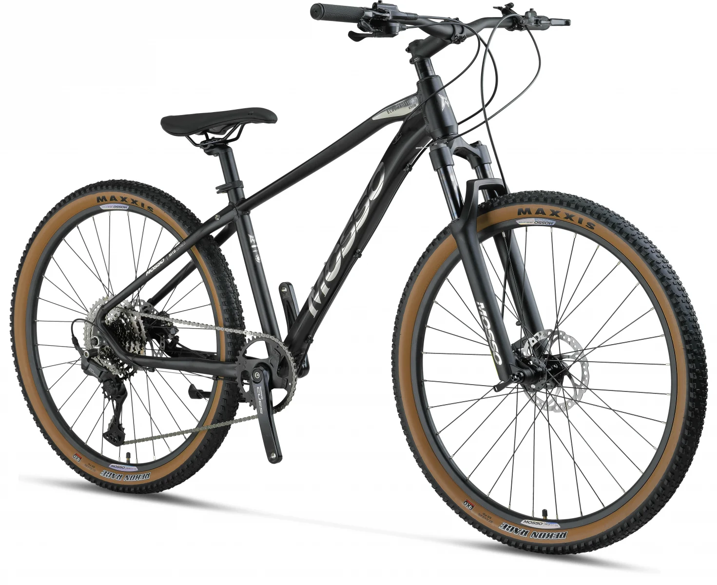 MOSSO BLACK EDITION-27 CUES ERKEK DAĞ BİSİKLETİ 406H HD 27.5 JANT 10 VİTES MAT SİYAH CHROME