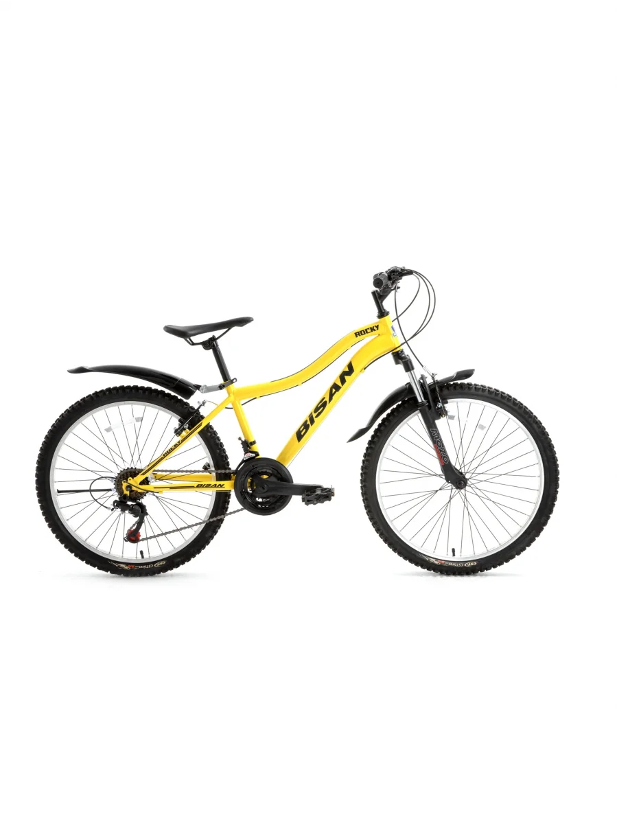 BİSAN ROCKY ERKEK DAĞ BİSİKLETİ 42CM V 26 JANT 21 VİTES CAT SARI SİYAH