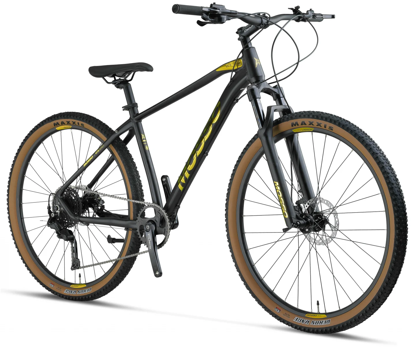 MOSSO GOLD EDITION-29 CUES ERKEK DAĞ BİSİKLETİ 457H HD 29 JANT 9 VİTES MAT SİYAH GOLD