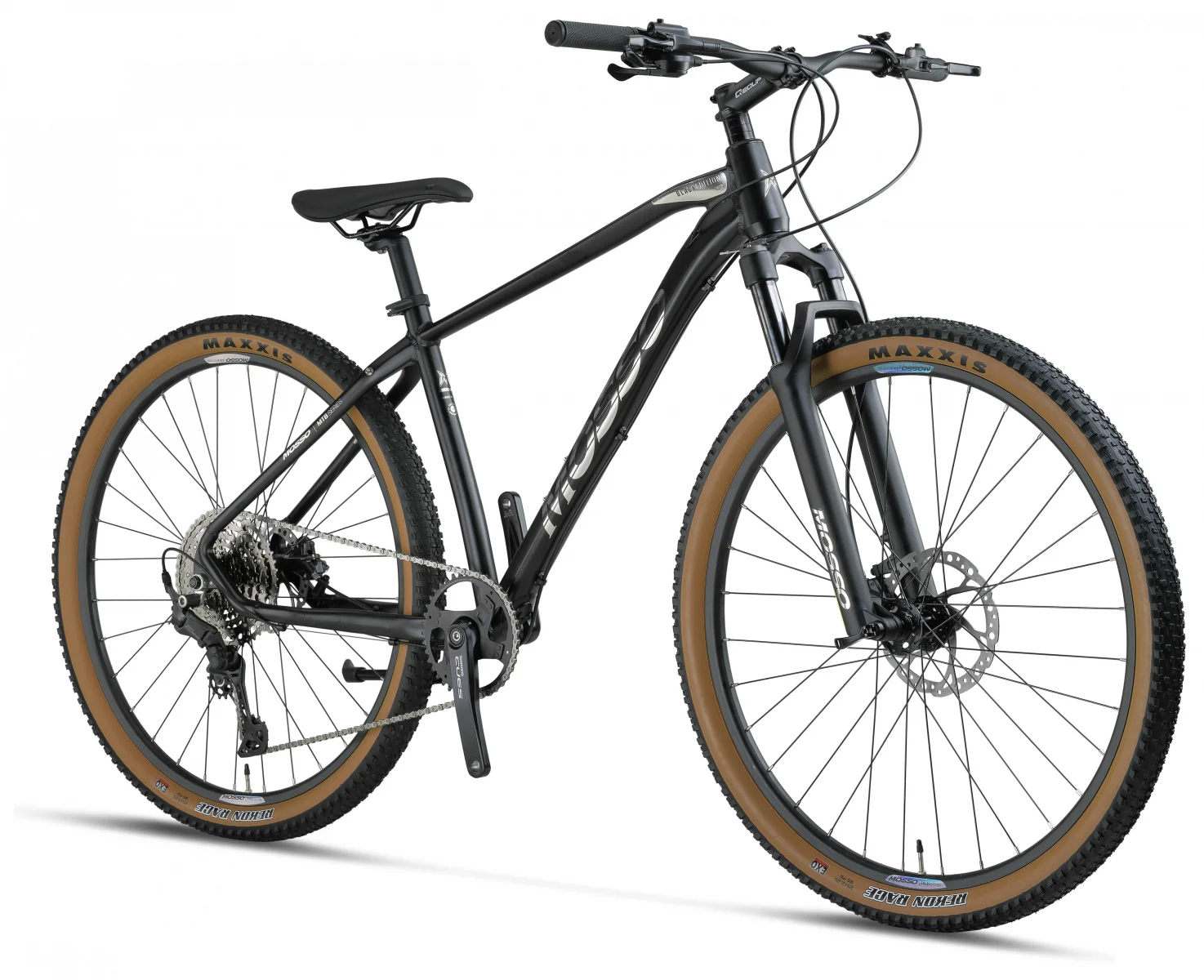 MOSSO BLACK EDITION-29 CUES ERKEK DAĞ BİSİKLETİ 406H HD 29 JANT 10 VİTES MAT SİYAH CHROME