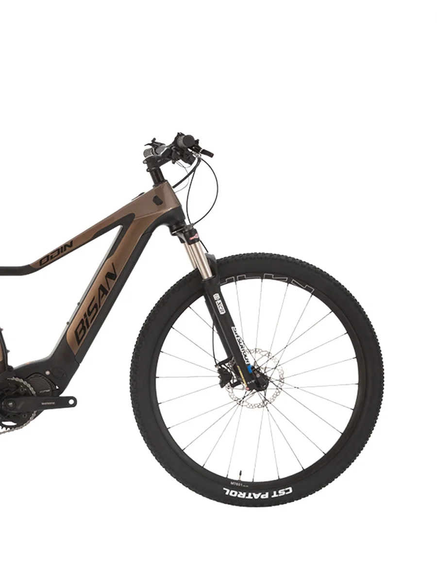 BİSAN ODIN DEORE ELEKTRİKLİ ERKEK DAĞ BİSİKLETİ 43CM HD 29 JANT 12 VİTES KAHVERENGİ TURUNCU SARI