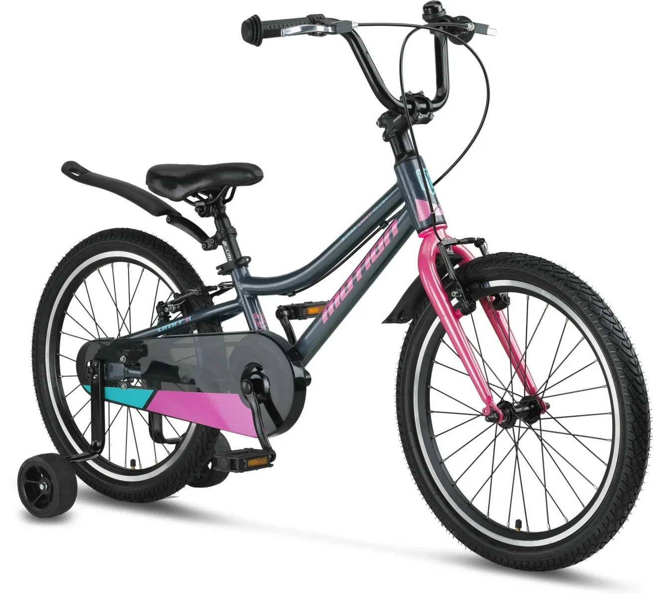 ÜMİT 2074 MOTION KIZ ÇOCUK BİSİKLETİ V 20 JANT ANTRASİT PEMBE