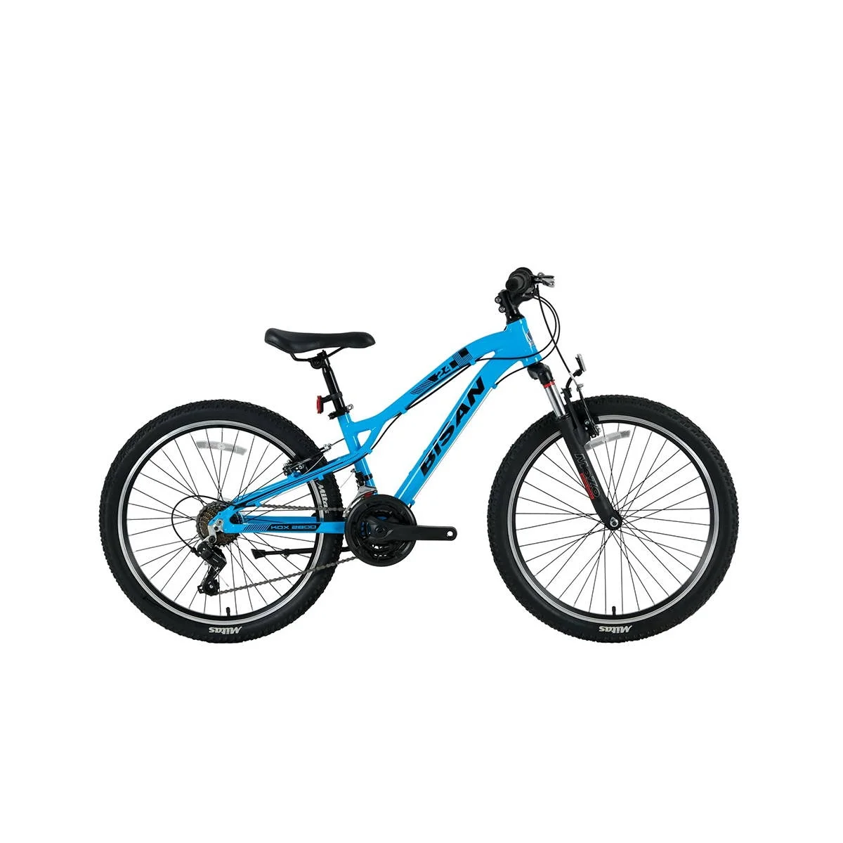 BİSAN KDX 2800-V KADIN DAĞ BİSİKLETİ 30CM V 24 JANT 21 VİTES AÇIK MAVİ SİYAH