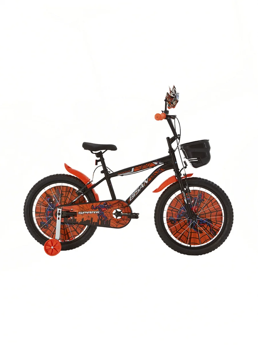 BİSAN SPARK ERKEK ÇOCUK BİSİKLETİ 30 CM V 20 JANT MAT SİYAH TURUNCU