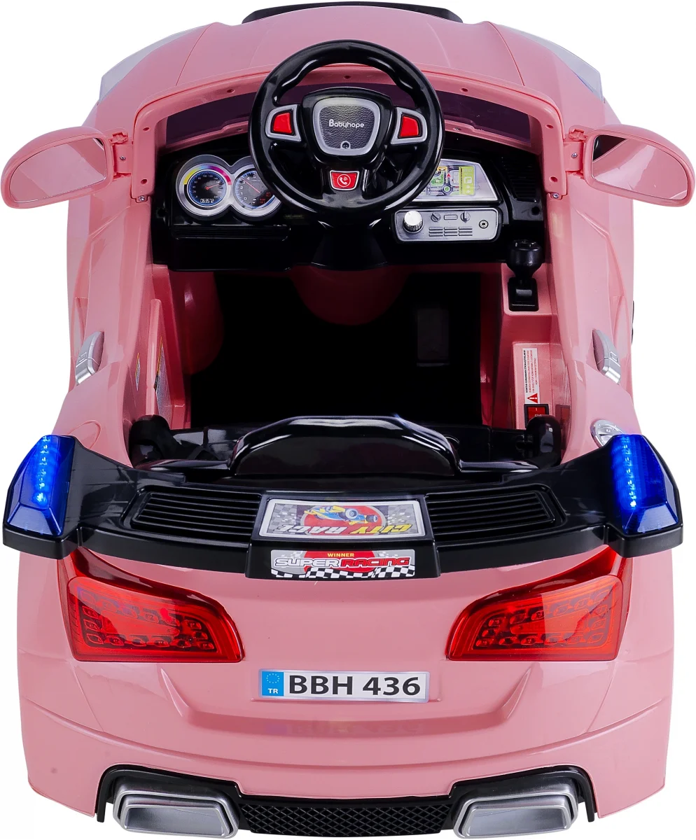 BABYHOPE 436 KUMANDALI 12V AKÜLÜ ARABA PASTEL PEMBE