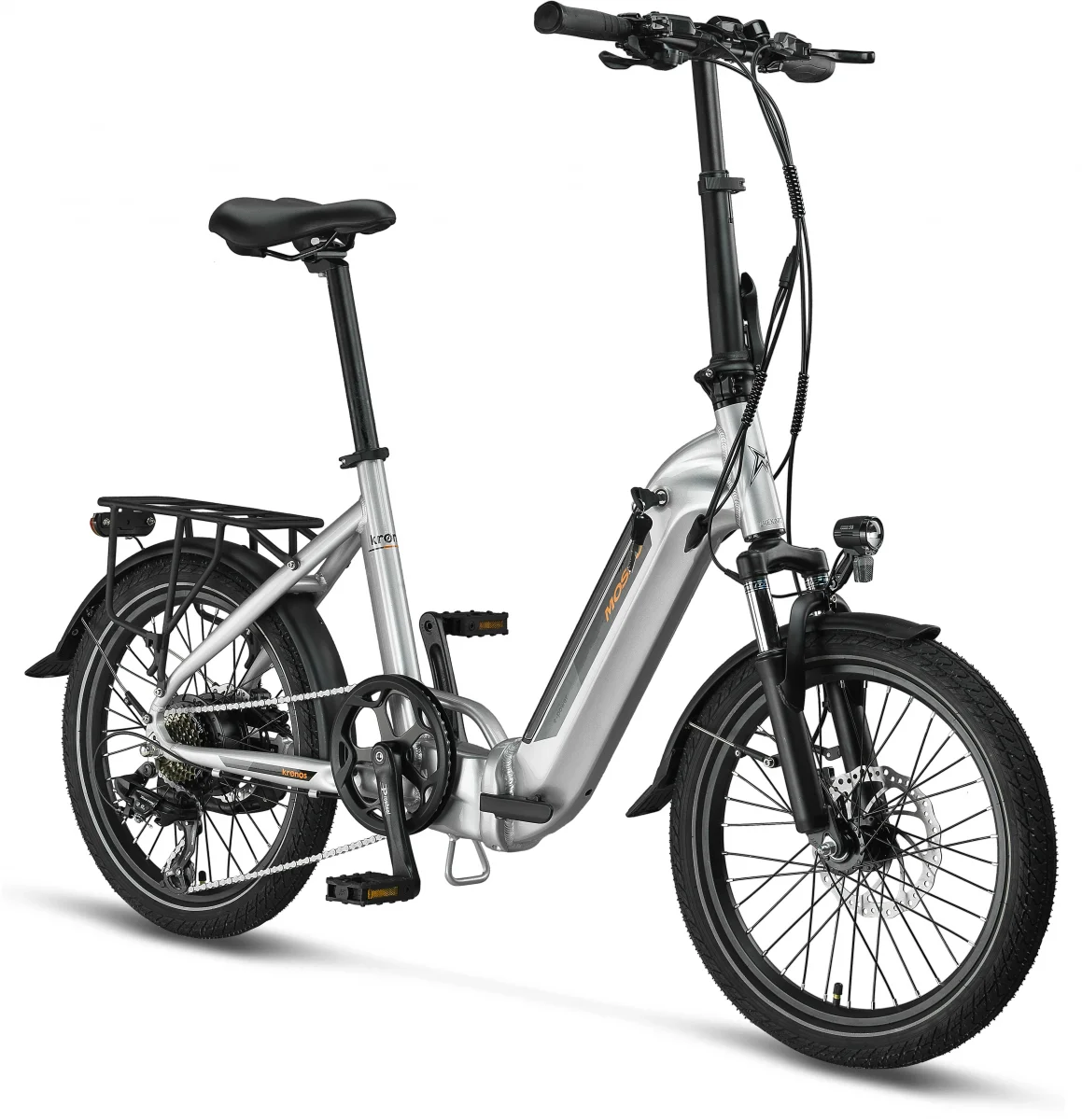 MOSSO KRONOS ELEKTRİKLİ KATLANIR BİSİKLET 390H HYD 20 JANT 7 VİTES SİLVER