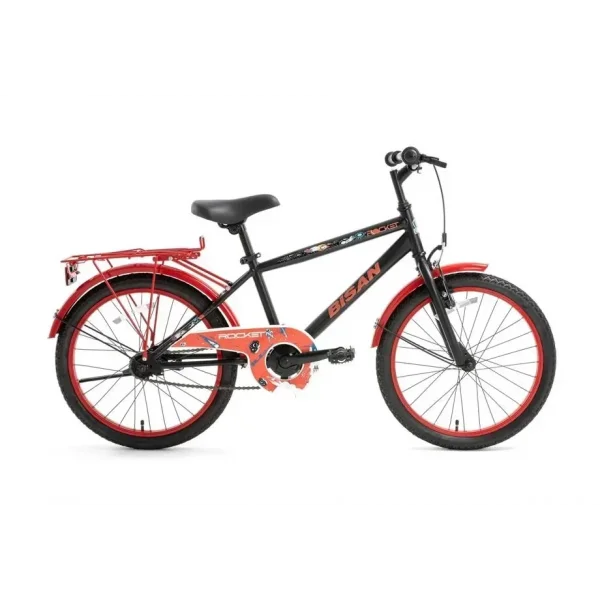 BİSAN ROCKET ERKEK ÇOCUK BİSİKLETİ 30CM V 20 JANT MAT SİYAH KIRMIZI