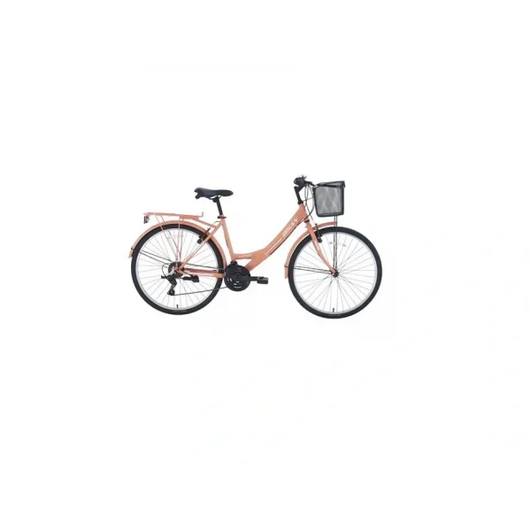 BİSAN LOTUS KADIN ŞEHİR BİSİKLETİ 34CM V 24 JANT 21 VİTES MERCAN BEYAZ
