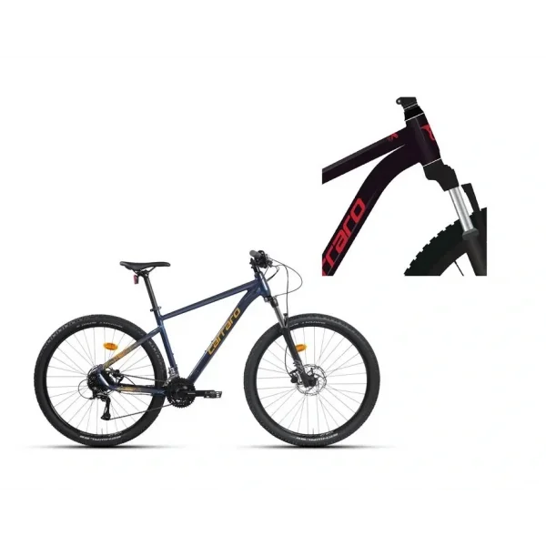 CARRARO CRX 924 ERKEK DAĞ BİSİKLETİ 440H HD 29 JANT 24 VİTES KARANLIK MOR KIRMIZI