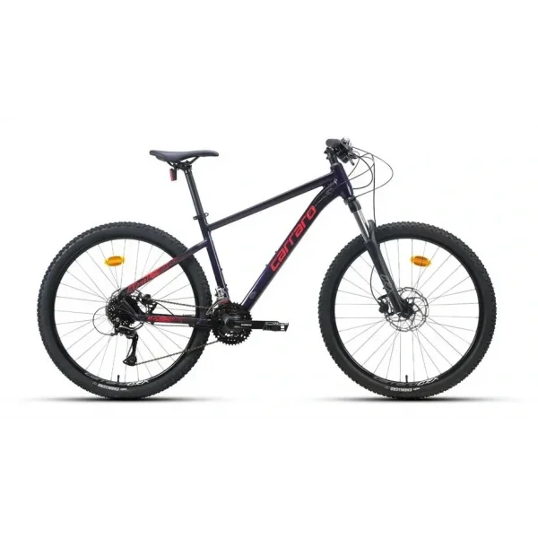 CARRARO CRX 724 ERKEK DAĞ BİSİKLETİ 400H HD 27.5 JANT 24 VİTES PARILTILI SİYAH KIRMIZI