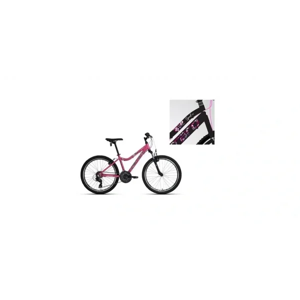 CARRARO SPEED 242 KADIN DAĞ BİSİKLETİ 360H V 24 JANT 21 VİTES MAT SİYAH PEMBE BEYAZ