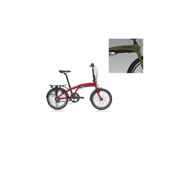 CARRARO FLEXI 108 V KATLANIR BİSİKLET 285H 20 JANT 8 VİTES MAT HAKİ SİYAH TURUNCU