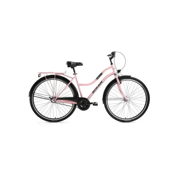 BİSAN BELLA KADIN ŞEHİR BİSİKLETİ 34CM V 24 JANT 3 VİTES PUDRA PEMBE SİYAH