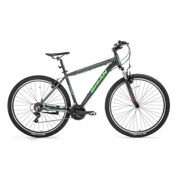 BİSAN ATLAS ERKEK DAĞ BİSİKLETİ 48CM V 27.5 JANT 21 VİTES PARLAK GRİ YEŞİL