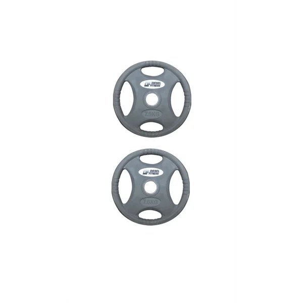 DIESEL FİTNES ROP 4 KAUÇUK FLANŞ PLAKA 2X7.5 KG GRİ