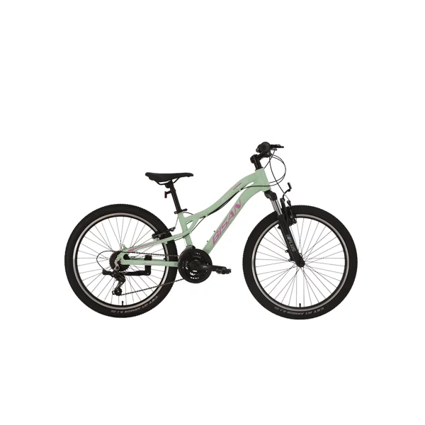 BİSAN KDX 2800-V KADIN DAĞ BİSİKLETİ 30CM V 24 JANT 21 VİTES MİNT YEŞİL PEMBE BEYAZ