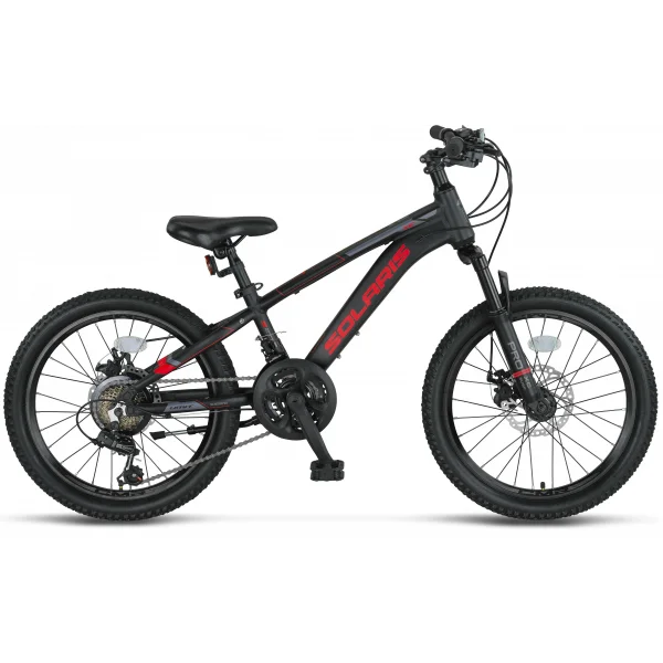 ÜMİT 2051 SOLARIS ERKEK ÇOCUK BİSİKLETİ 254H MD 20 JANT 21 VİTES BLACK RED