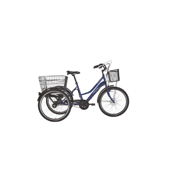 BİSAN E-PORTER L ÜÇ TEKERLİ ELEKTRİKLİ BİSİKLET 44CM V 24 JANT NEX.3 VİTES LACİVERT BEYAZ
