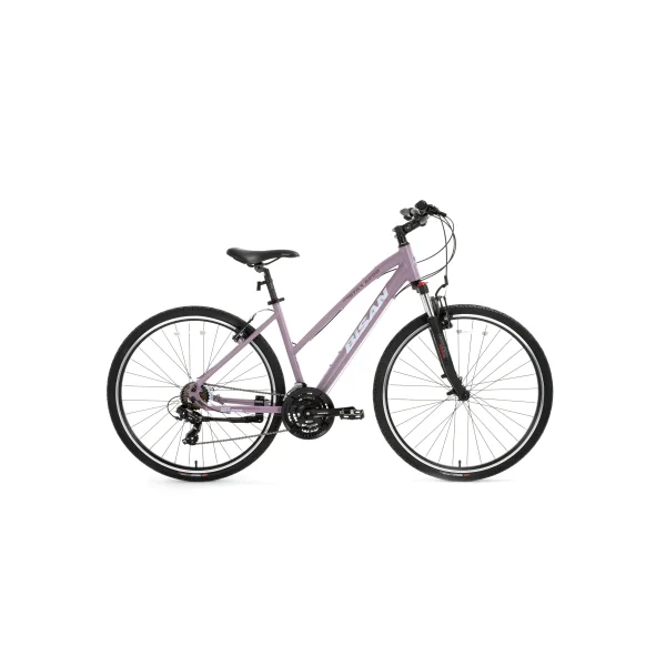 BİSAN TRX 8200 KADIN ŞEHİR BİSİKLETİ 45CM V 28 JANT 21 VİTES MAT MOR BEYAZ MOR