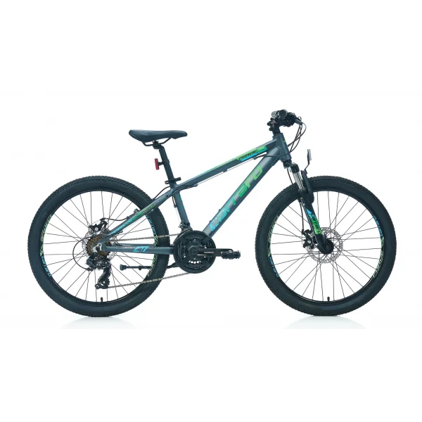 CARRARO FORCE 410 ERKEK DAĞ BİSİKLETİ 325H MD 24 JANT 21 VİTES MAT ANTRASİT YEŞİL MAVİ BEYAZ