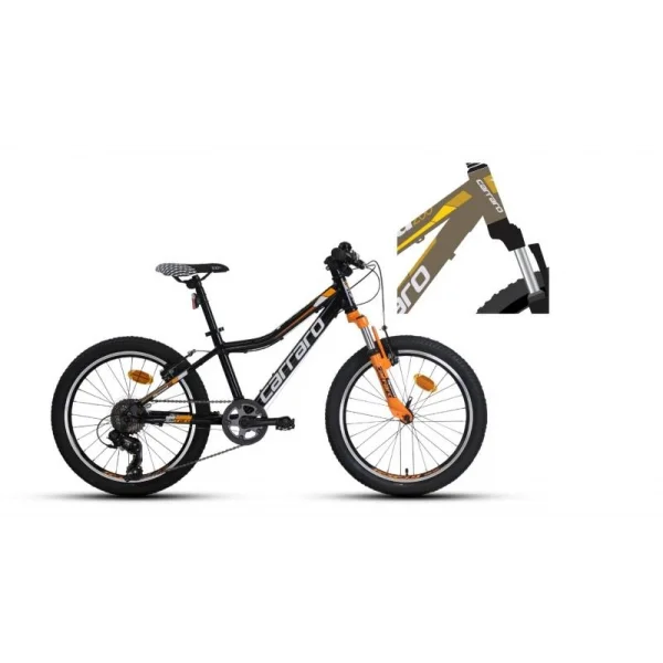 CARRARO SPEED 200 ERKEK ÇOCUK BİSİKLETİ 300H V 20 JANT 7 VİTES BRONZ SARI BEYAZ