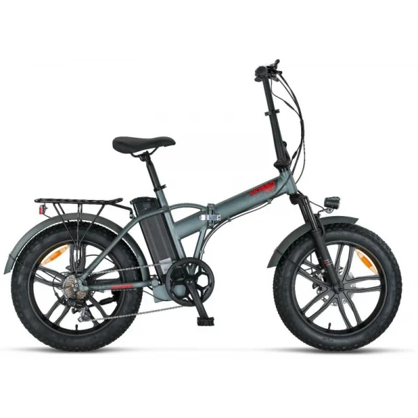 MOSSO IGNERA-RR ELEKTRİKLİ KATLANIR BİSİKLET 420H HD 20 JANT 7 VİTES MAT ANTRASİT KIRMIZI