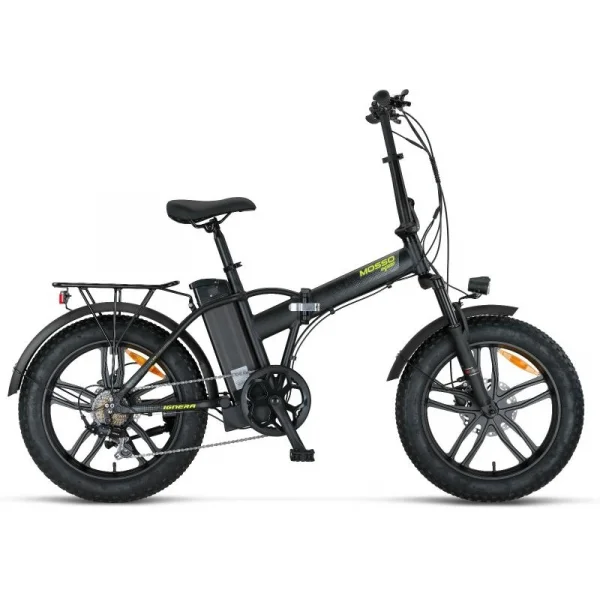 MOSSO IGNERA-RR ELEKTRİKLİ KATLANIR BİSİKLET 420H HD 20 JANT 7 VİTES MAT SİYAH LIME